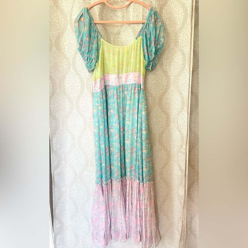 LoveShackFancy Angie Maxi Dress Fuji Sunrise Size 4 - Picture 5 of 7